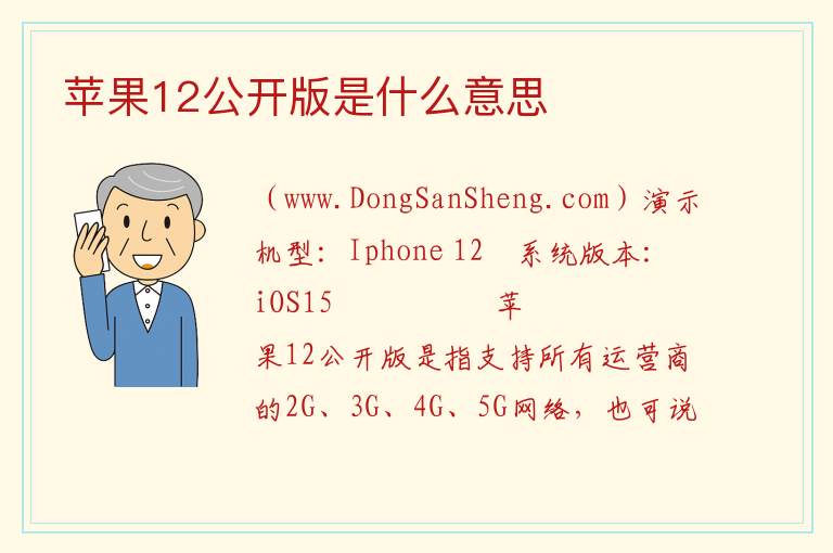 苹果12公开版是什么意思 