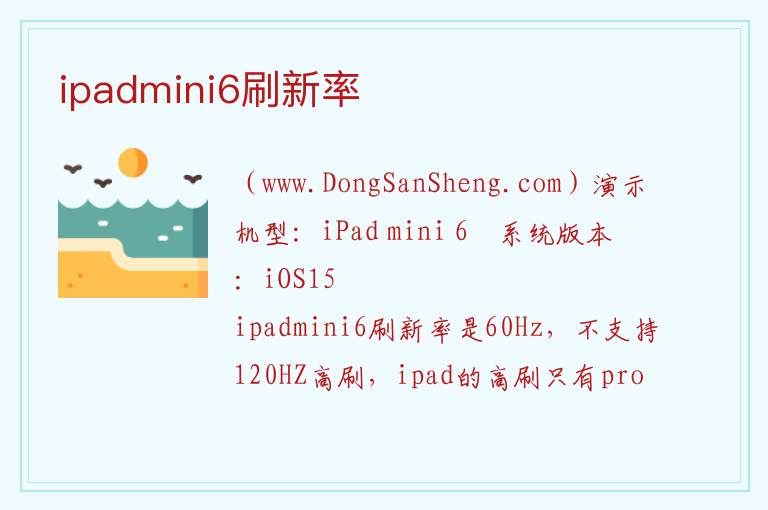 ipadmini6刷新率 